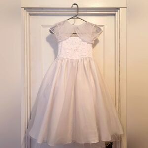 Joan Calabrese White Girls Formal Dress Size 7 - NWOT